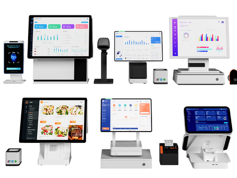 Modern cash register scanner cashier cashier code scanning gun