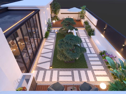 Modern Courtyard Garden