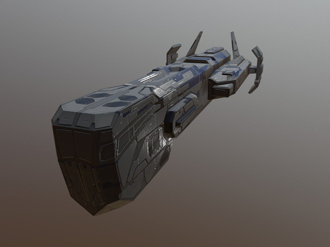 science fiction cargo ship