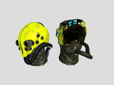 sci-fi chemical helmet