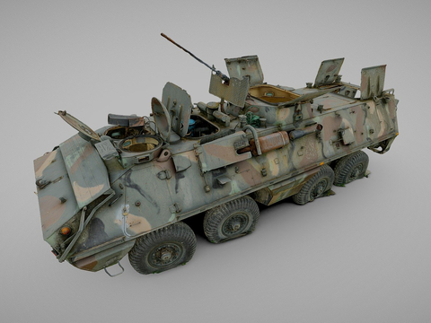 Wheeled pontoon armored transport vehicle