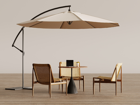 Modern Outdoor Table and Chair Coffee Table and Chair Parasol