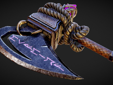 Dead Tomahawk Animation Props Game Axe