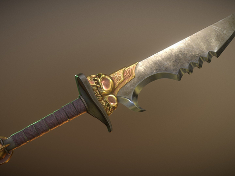 gold one-handed sword