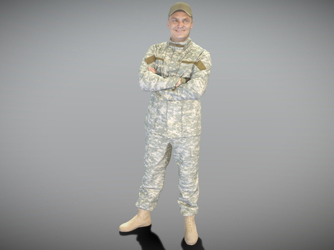 American Soldier Smiling