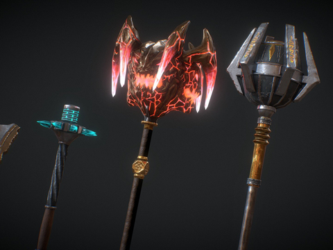 Fantasy blade mace game props