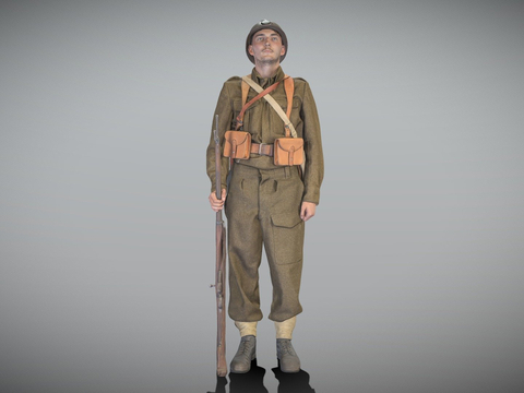 French Infantry Soldier Character Figure