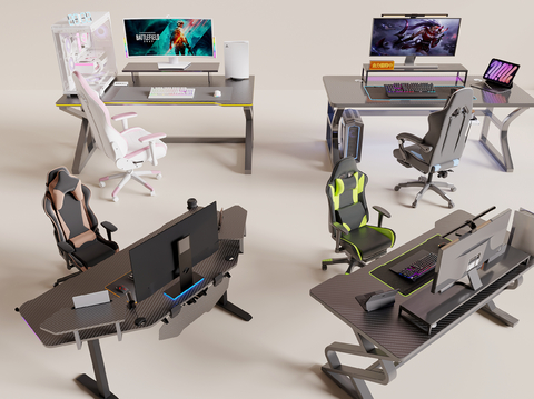 Modern E-sports Table and Chair Computer Desk