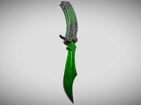 Butterfly Knife Emerald Knife Game Weapon