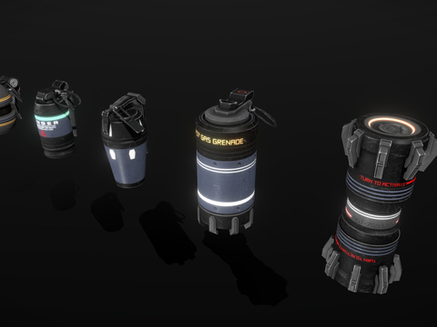 Scifi Grenade Weapon