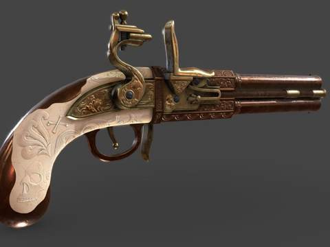 Double-barreline pistol