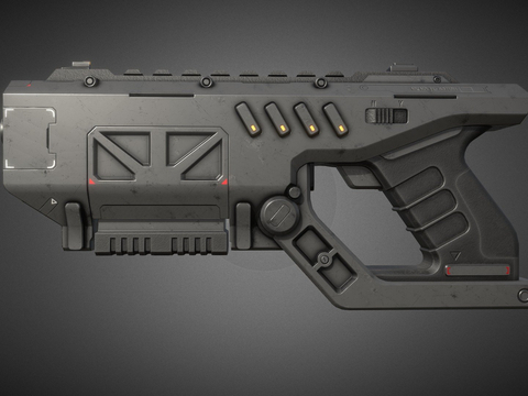 Sci-fi pistol game props