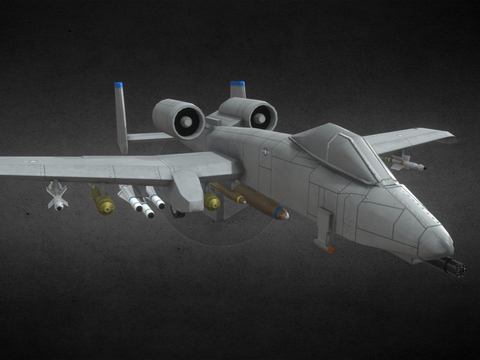 A10 Thunderbolt bomber reconnaissance helicopter