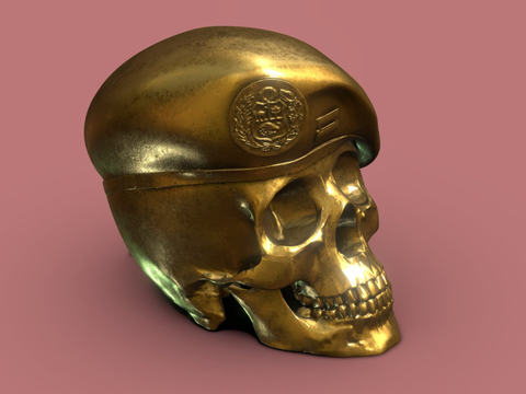 Peruvian Beret Skull Sculpture Ornaments