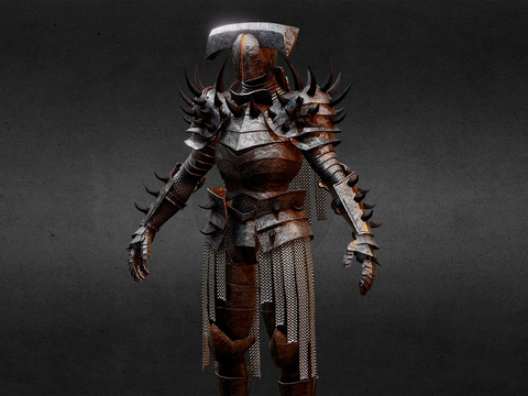 Armour of Thorns Dark Fantasy Medieval Knight Game Character