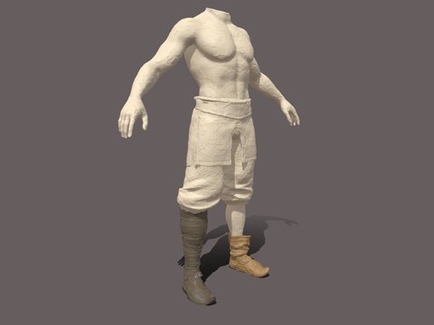 Viking boots game prop model body