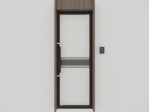 Glass door single door swing door password door