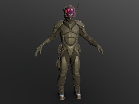 Sci-fi Soldier Game Character