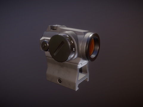 Red dot sight double mirror