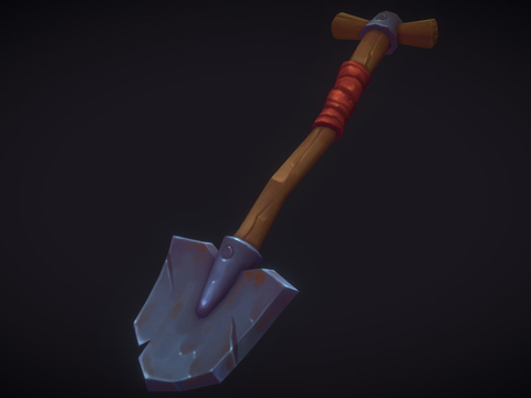 Hand-painted spade game props