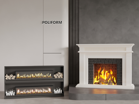 European fireplace embedded fireplace stove