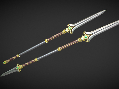 spear sword double-edged sword game props