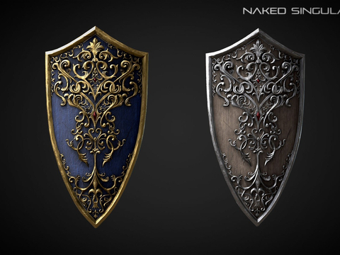 Medieval Dark Fantasy Weapons Royal Shield