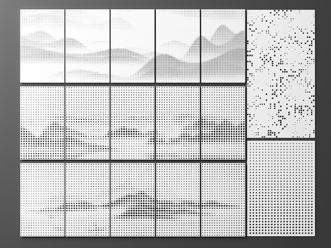 Modern Perforated Plate Landscape Painting Perforated Plate