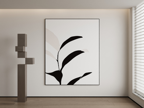 Modern Decorative Painting Black and White Hanging Painting