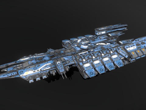 Sci-fi dreadnought ship