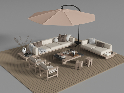 Modern Outdoor Sofa Parasol