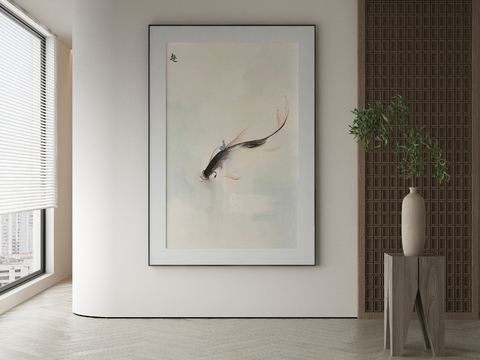 New Chinese Decorative Painting Koi Hanging Painting