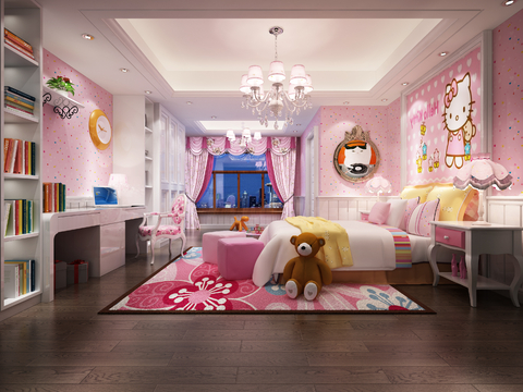 Modern kids Bedroom Pink Princess Room Daughter Room