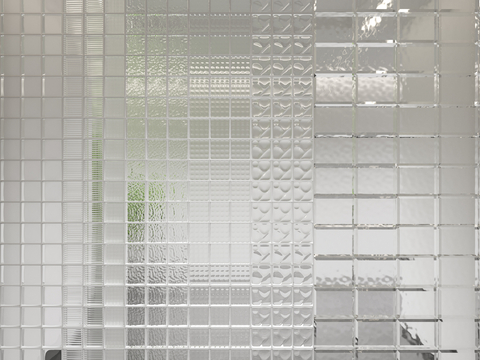 Glass brick partition porch partition