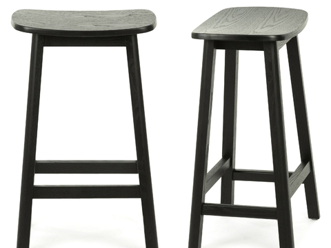 Modern Solid Wood Bar Stool High Stool