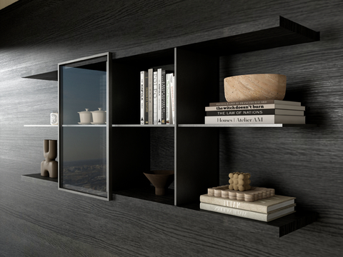 Modern Bookcase Wall Cabinet Hanging Cabinet Bookcase