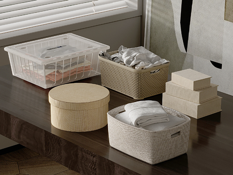 Cotton Woven Storage Basket Plastic Storage Box