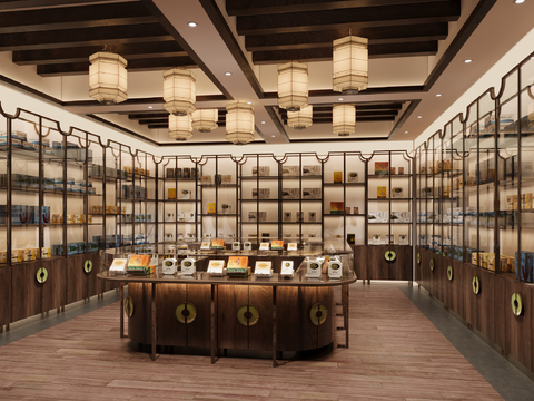 Modern gift store, Chinese medicine store, specialty showroom