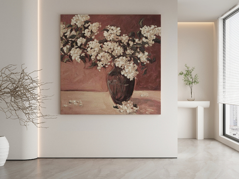 Quiet Decorative Painting Oil Painting Flower Hanging Painting