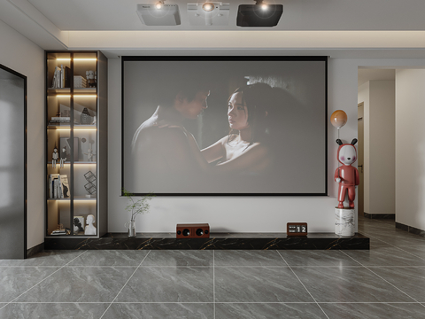 modern projector curtain laser TV