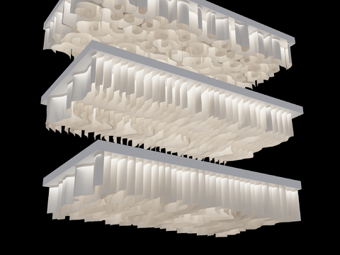 Modern special-shaped kraft paper ceiling special-shaped corrugated ceiling