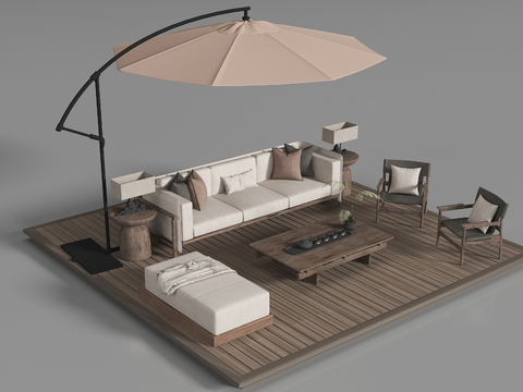 Modern Outdoor Sofa Parasol