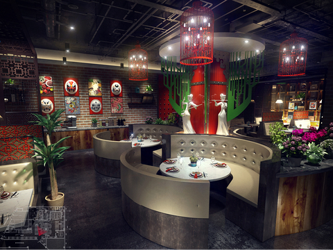 Industrial Style Chinese Restaurant Mashup Restaurant