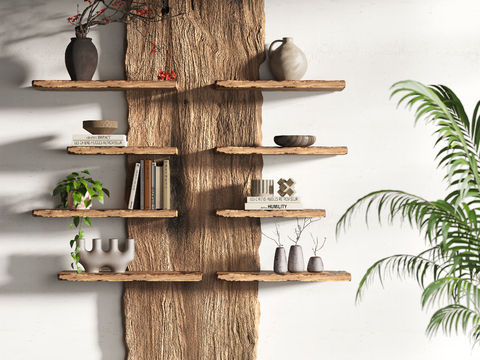 Log Style Decorative Rack Storage Rack