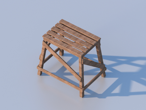 Construction tripod wooden frame wooden stool stool