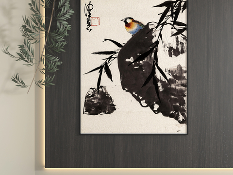 New Chinese Ink Painting Flower and Bird Painting Decorative Painting