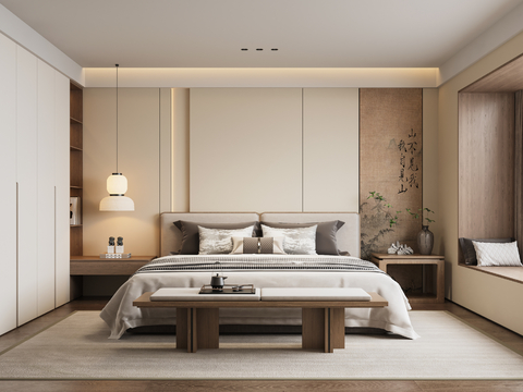 New Chinese-style master bedroom