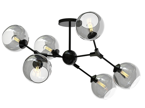 Modern glass chandelier multi-head chandelier