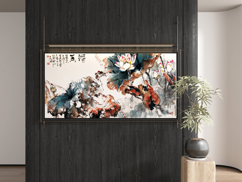 New Chinese Ink Painting Lotus Painting Decorative Painting