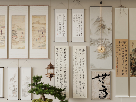 New Chinese Decorative Painting Art Painting Scroll Hanging Painting Calligraphy Hanging Painting